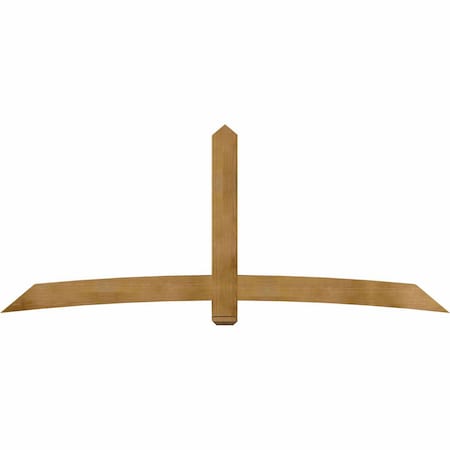 Ekena Millwork Bellingham Rough Sawn Timber Gable Bracket, Western Red Cedar, 108"W x 45"H x 6"D x 6"F, 10/12 Pitch GBW108X45X0606BEL00RWR